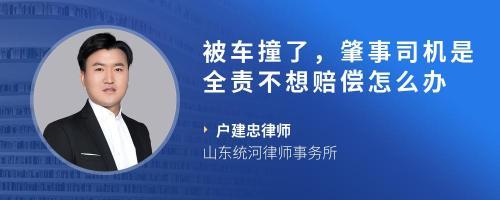 我是工廠門口被車撞傷,交通事故司機(jī)全責(zé),理培很少,請問我現(xiàn)在怎么辦?